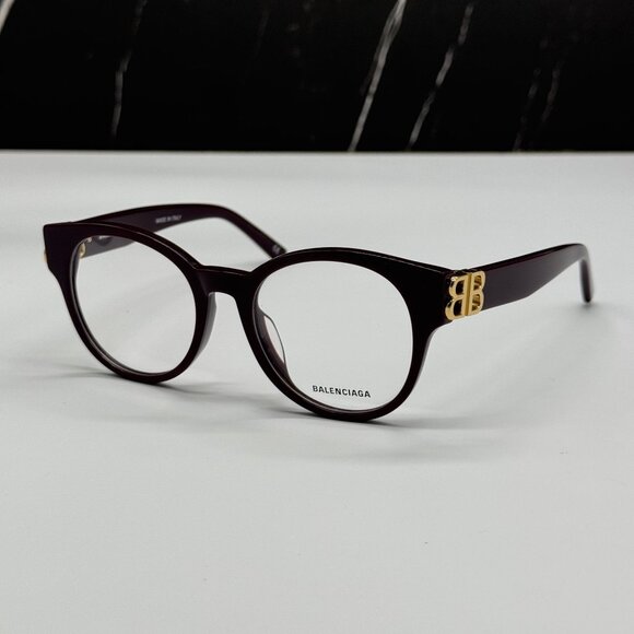 NEW BALENCIAGA BB0173O 003 VIOLET WOMEN EYEGLASSES BALENCIAGA - Picture 1 of 10